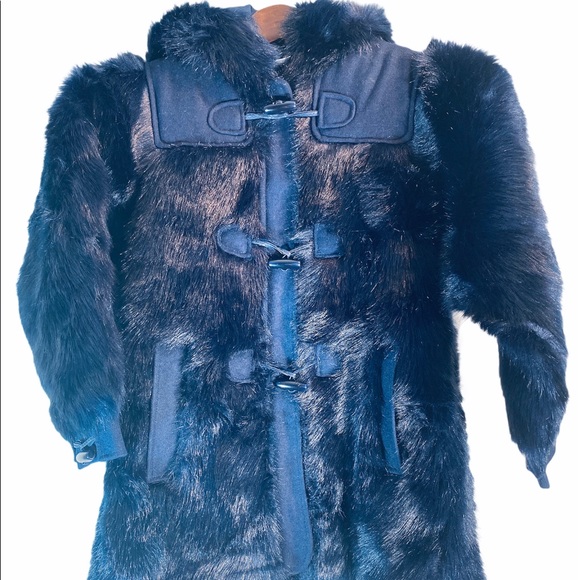 LITTLE MARC JACOBS*Navy Fur Hooded Warm Coat*$589 - Picture 5 of 8